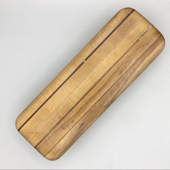 Repurposed Wood Cutting Board Riser Vintage Ball Knob Feet - Picture 5 of 16